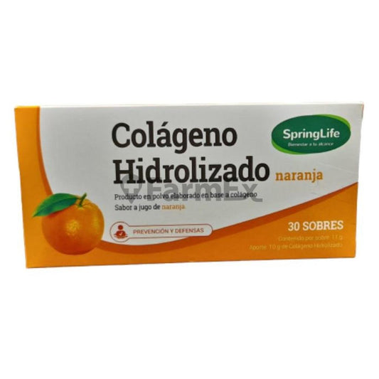 Colágeno Hidrolizado Sabor Naranja x 30 Sobres SPRINGLIFE