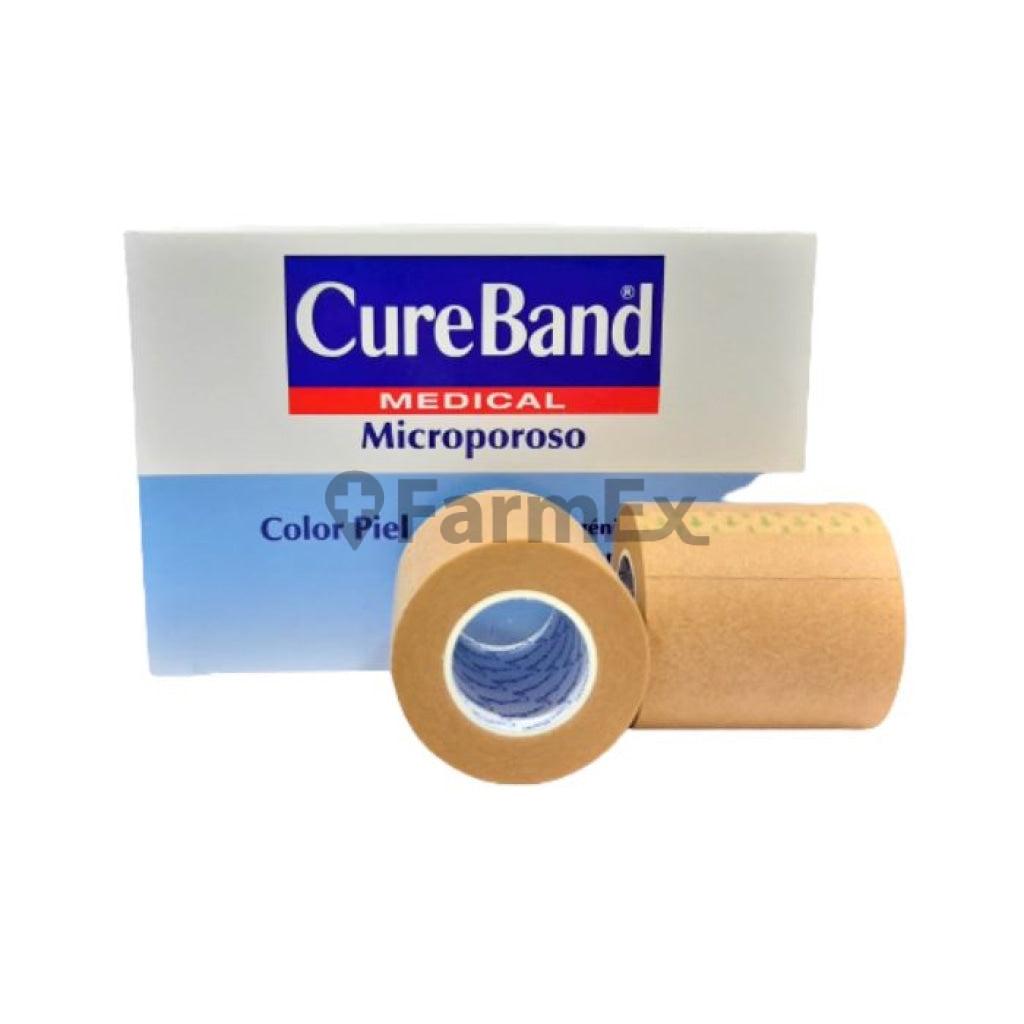 CureBand Tela Microporosa Color Piel 5 cm x 9 m x 1 unidad CureBand