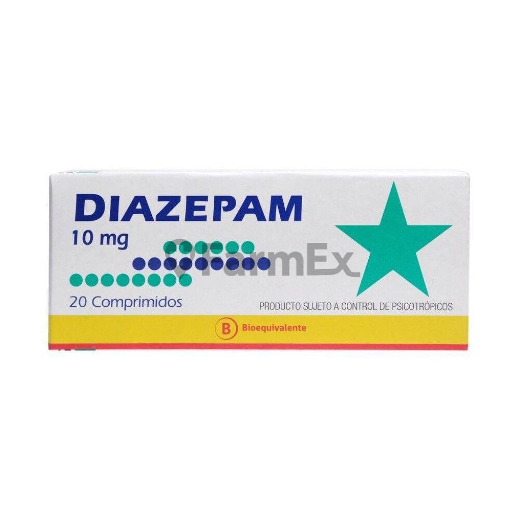 Diazepam 10 mg x 20 comprimidos (Venta solo en sucursal) MINTLAB