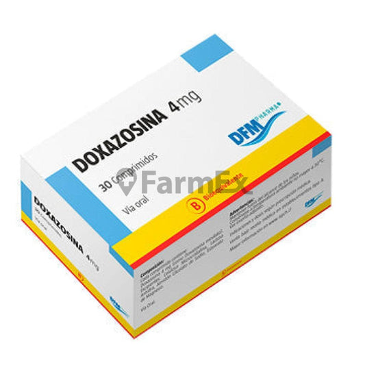 Doxazosina 4 mg x 30 comprimidos "Ley Cenabast" DIFEMPHARMA