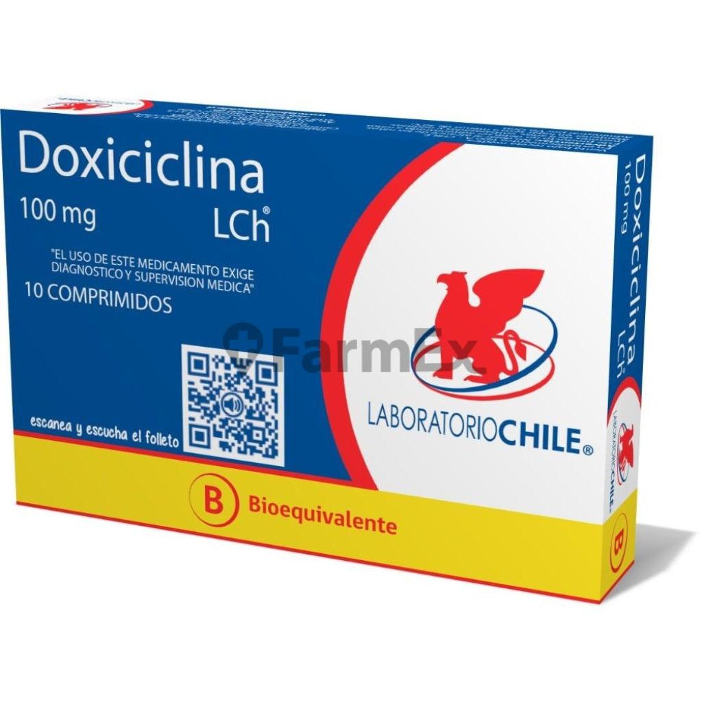 Doxiciclina 100 mg. x 10 Cápsulas CHILE