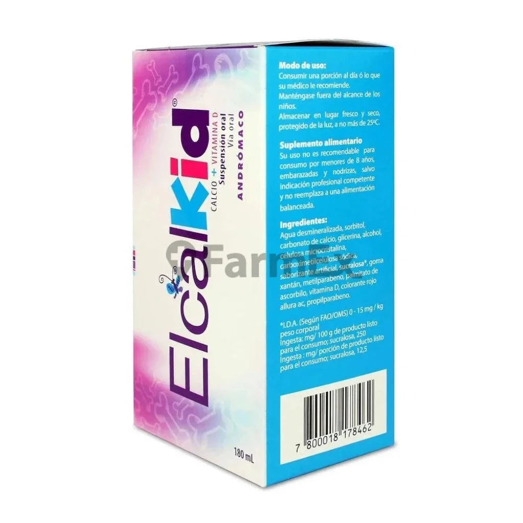 ElcalKid Suspensión Oral x 180 mL ANDROMACO