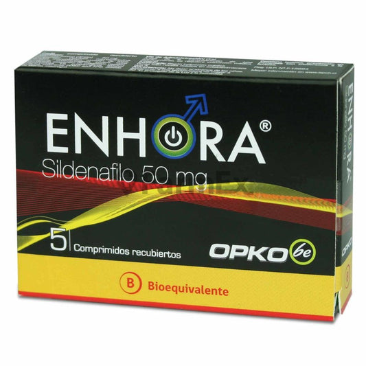 Enhora Sildenafilo 50 mg x 5 comprimidos Recubiertos OPKO