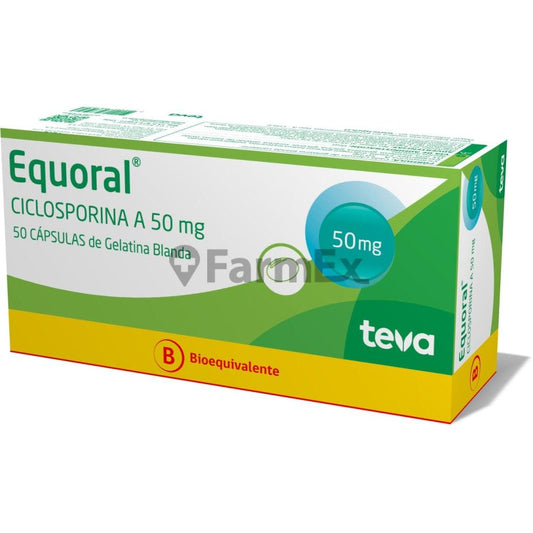 Equoral 50 mg x 50 cápsulas "Ley Cenabast" LAB CHILE