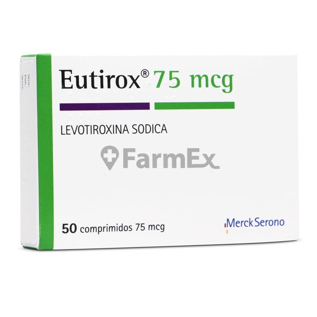 Eutirox® 75 mcg.x 50 Comprimidos MERCK 