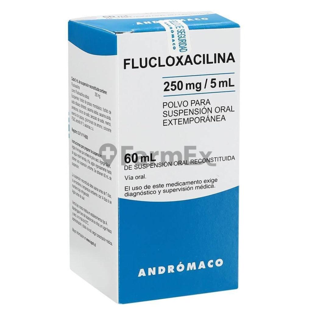 Flucloxacilina Jarabe 250 mg/ 5 ml x 60 ml ANDROMACO
