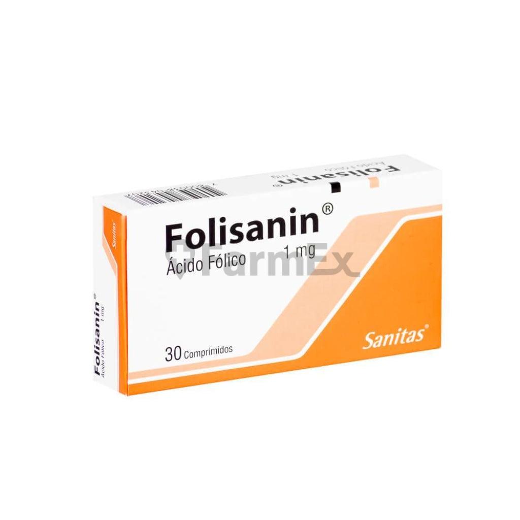 Folisanin 1 mg x 30 Comprimidos Recubiertos. SANITAS 