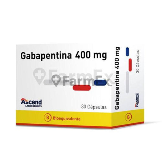 Gabapentina 400 mg x 30 capsulas (Ley Cenabast) ASCEND