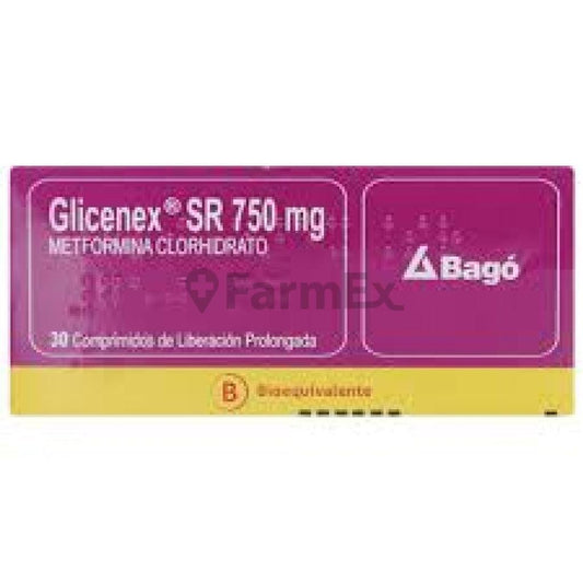 Glicenex SR 750 mg x 30 comp BAGO