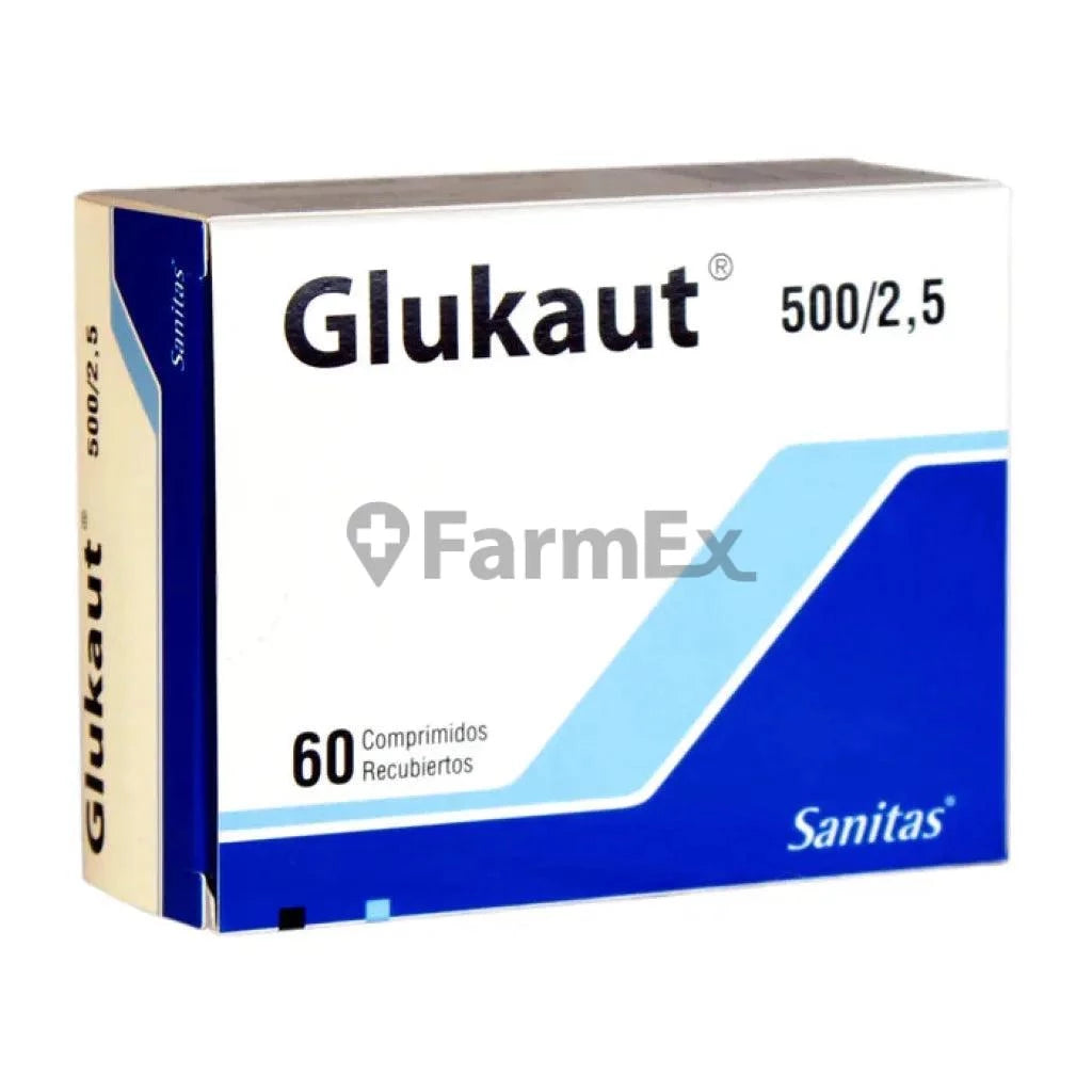 Glukaut 500 / 2.5 mg x 60 comprimidos SANITAS