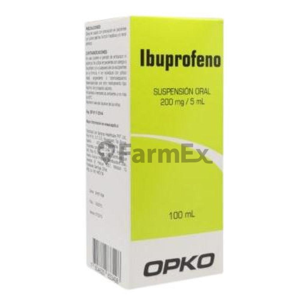 Ibuprofeno Suspensión Oral 200 mg / 5 ml x 100 ml Opko