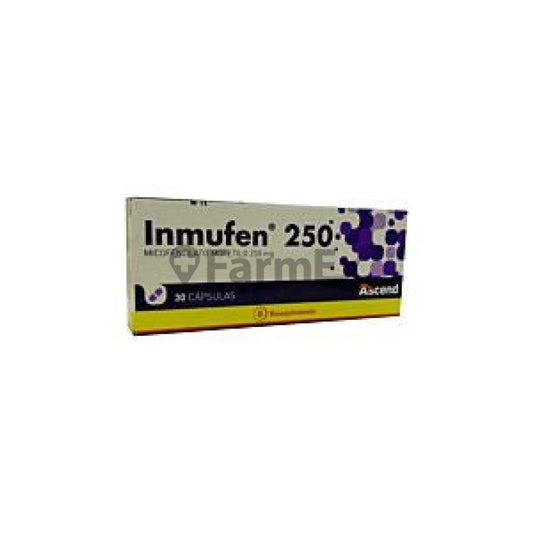 Inmufen 250 mg x 30 capsulas "Ley Cenabast" ASCEND