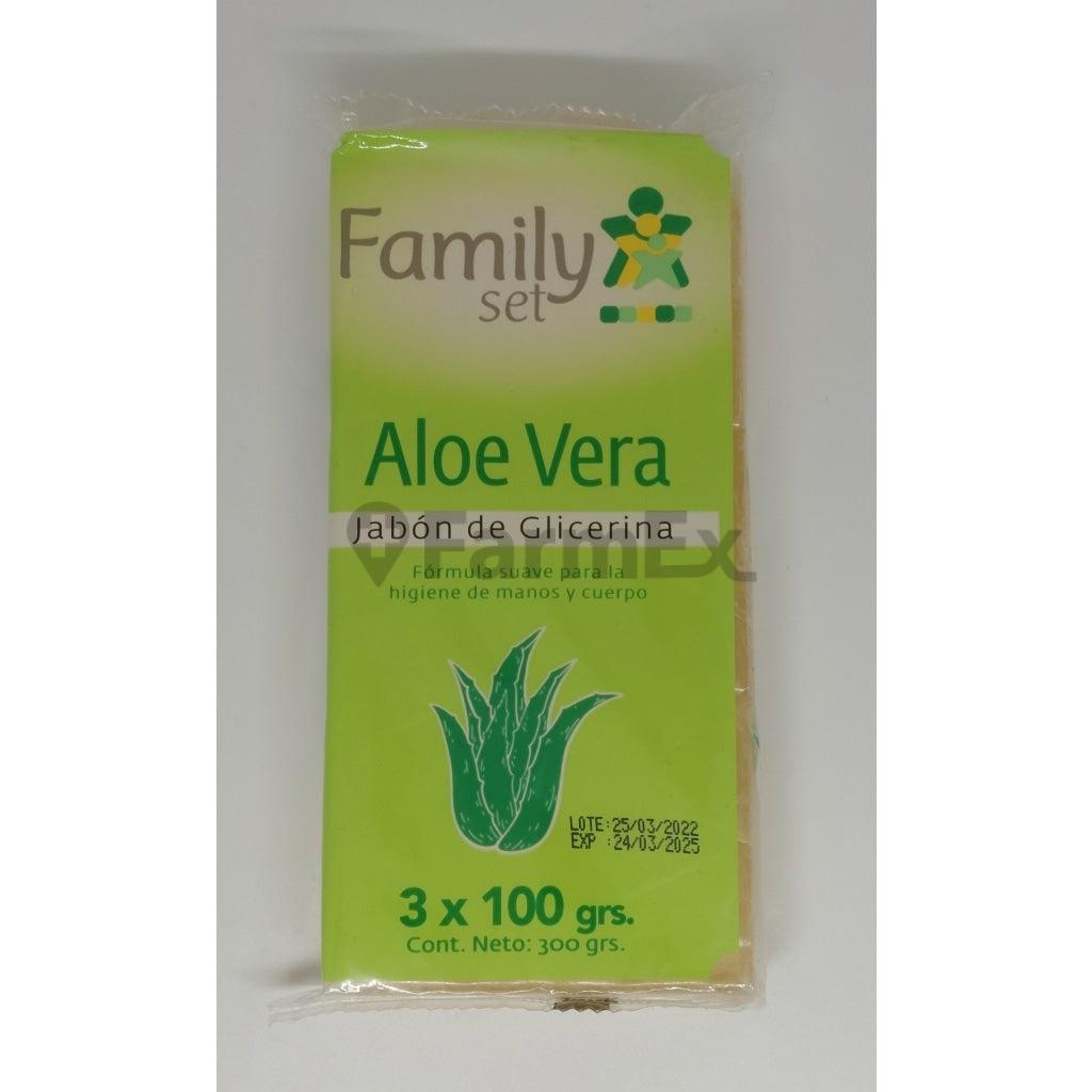 Jabón de Glicerina en Barra "Pack 3" Aloe Vera 3 x 100 g Family Set