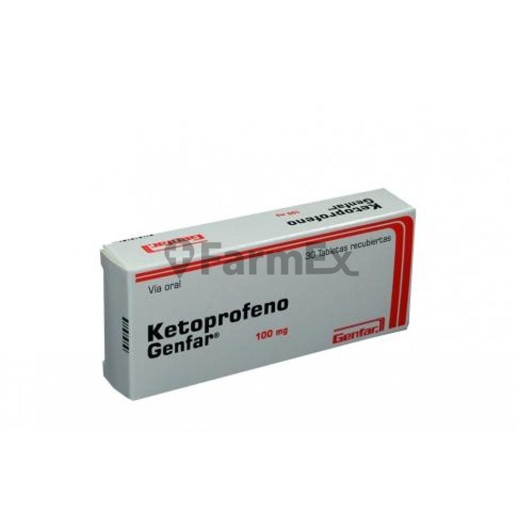 Ketoprofeno 100 mg x 30 comp genfar 
