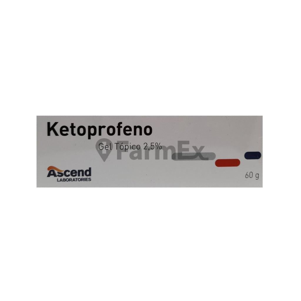 Ketoprofeno Gel Topico 2,5% x 60 g (Ascend) ASCEND