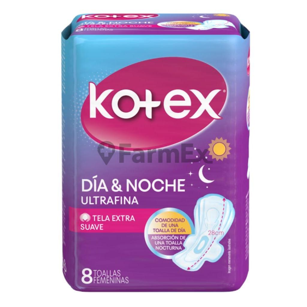 Kotex Día & Noche Ultrafina x 8 toallas kimberly