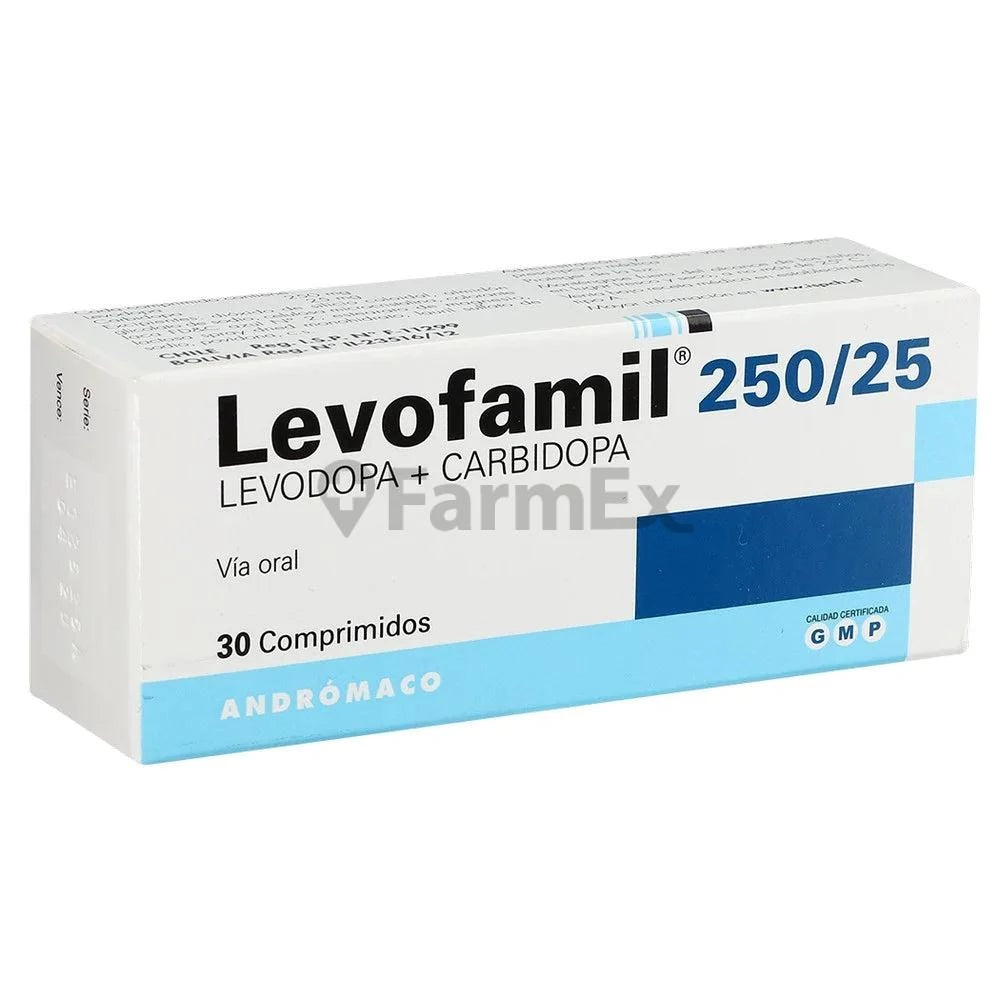 Levofamil 250 mg / 25 mg x 30 comp "Ley Cenabast" ANDROMACO