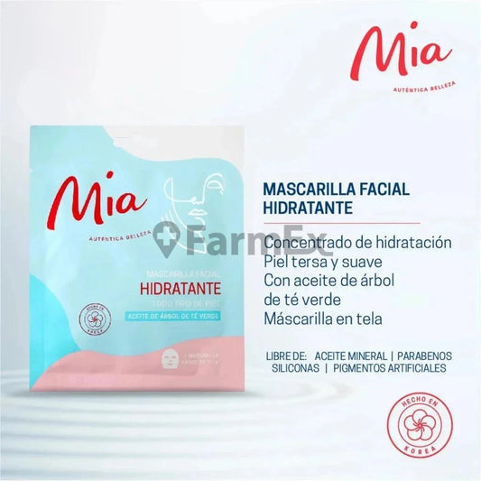 Mia Mascarilla Facial "Hidratante" Todo Tipo de Piel x 1 unidad Socofar