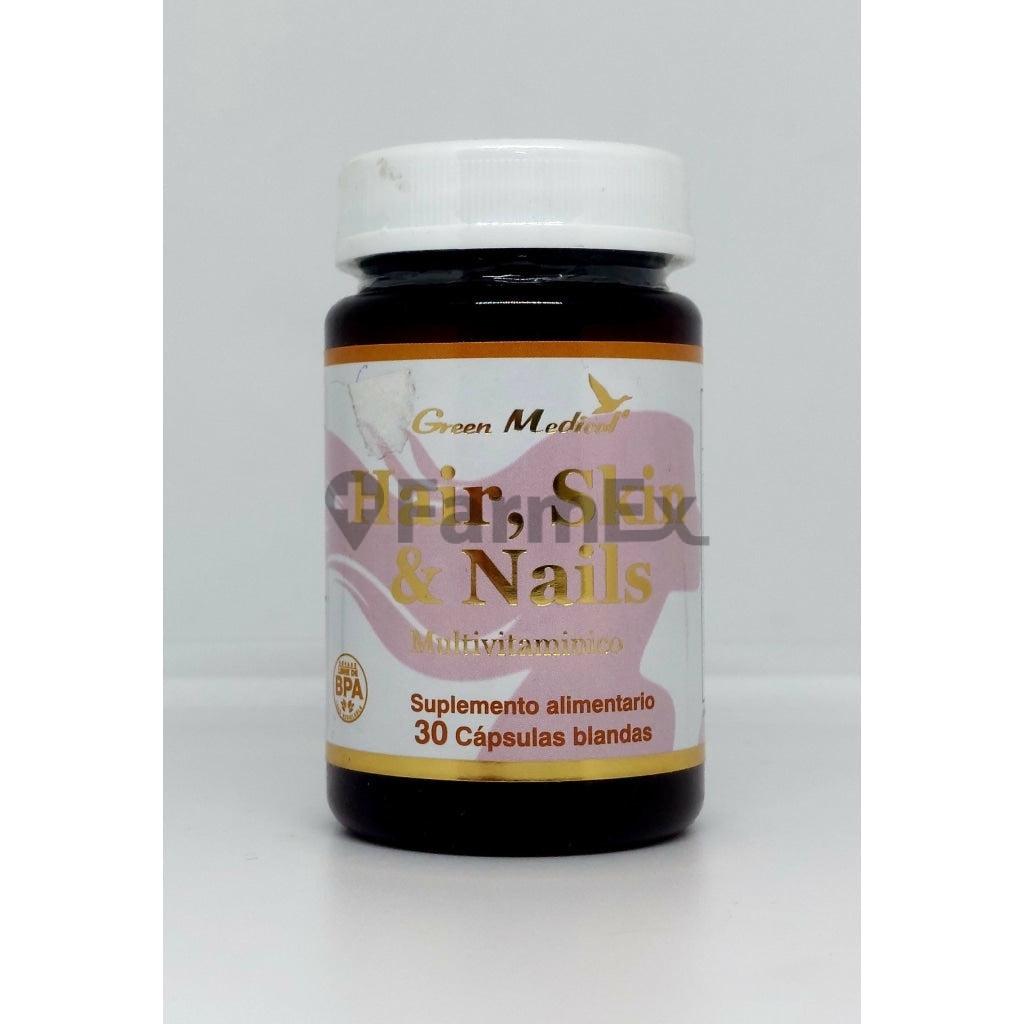 Multivitamínico Hair, Skin & Nails x 30 cápsulas(VENCIMIENTO DICIEMBRE 2022) Green medical