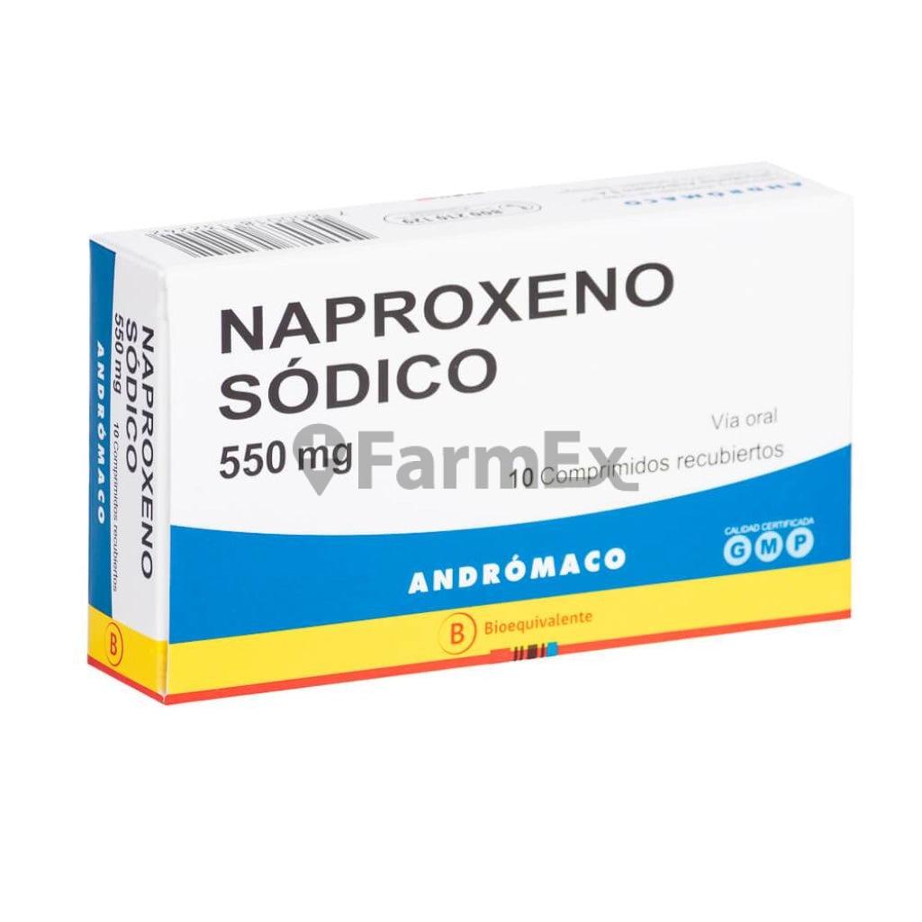 Naproxeno 550 mg. x 10 comprimidos recubiertos ANDROMACO