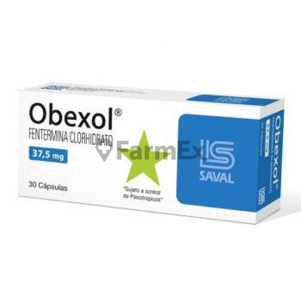 Obexol 37,5 mg x 30 capsulas (Venta solo en Sucursal) LAB. SAVAL