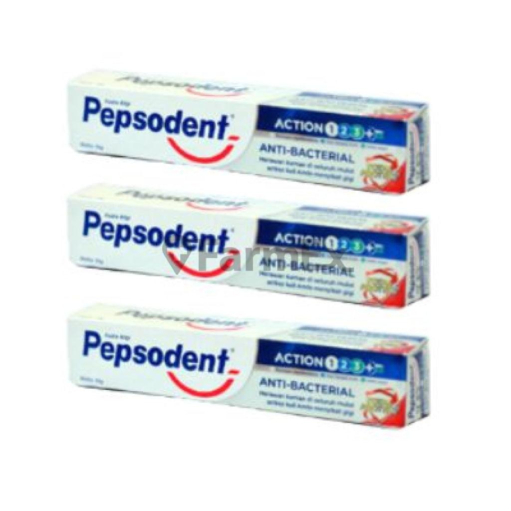 Pack 3 unidades Pasta antibacterial Pepsodent x 75 g Pepsodent