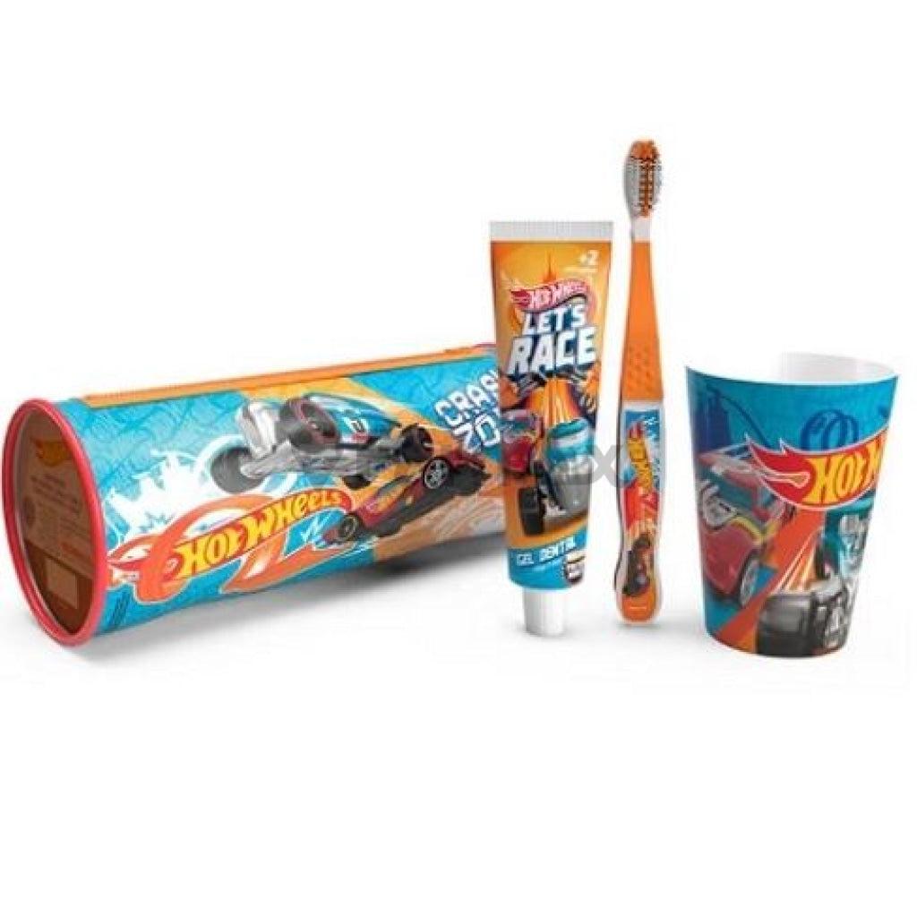 Pack Estuche + Pasta dental+ Cepillo dental "Hot Wheels" BIOTEC