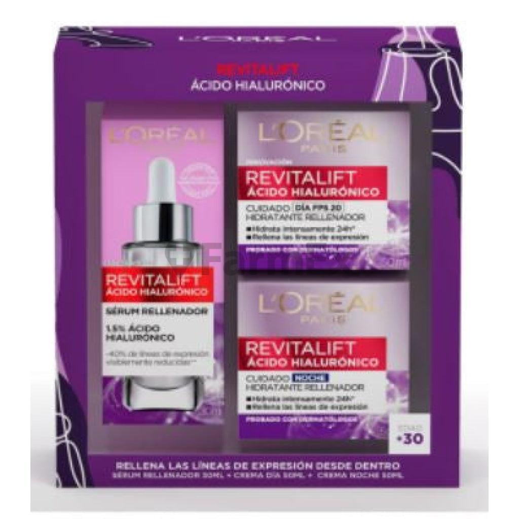 Pack Loreal Revitalift Ac. Hialuronico Edad +30 x 3 frascos Loreal Paris