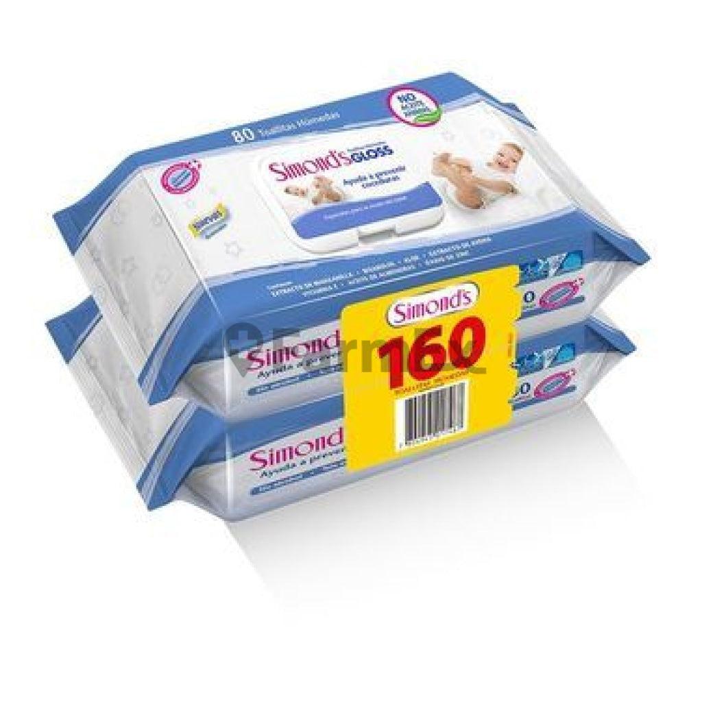 Pack Simond's Toallitas Humedas Gloss x 160 unidades Simond's