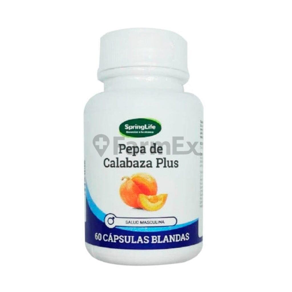 Pepa de calabaza plus x 60 cápsulas SPRINGLIFE