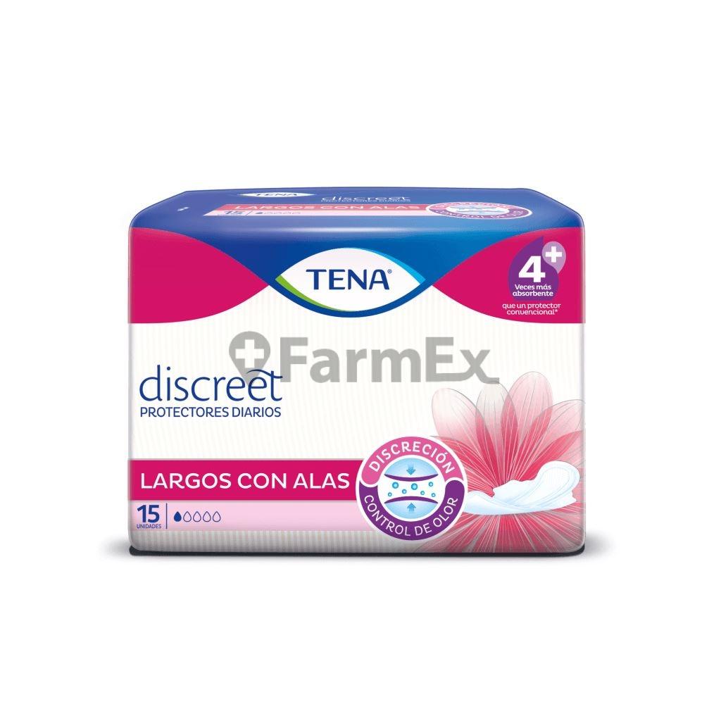 Protectores Diarios "Largos con Alas" x 15 unidades Tena