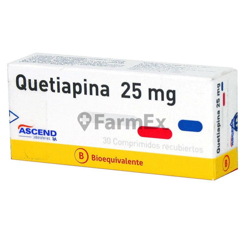 Quetiapina 25 mg x 30 comprimidos