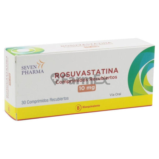 Rosuvastatina 10 mg x 30 comprimidos (LEY CENABAST) SEVEN PHARMA