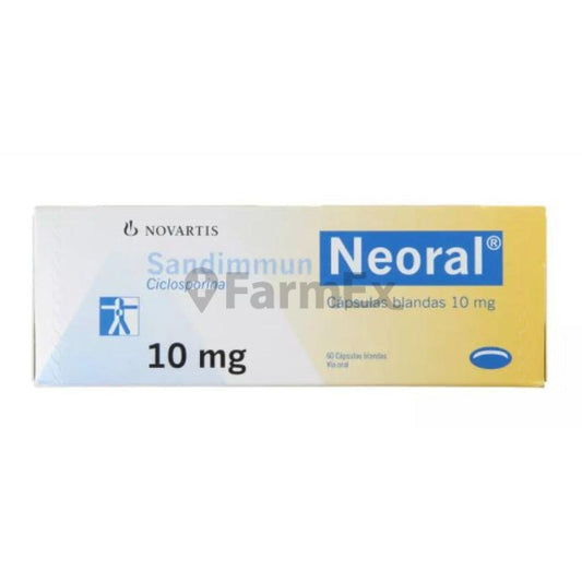 Sandimmun Neoral 10 mg x 60 cápsulas "Ley Cenabast" NOVARTIS