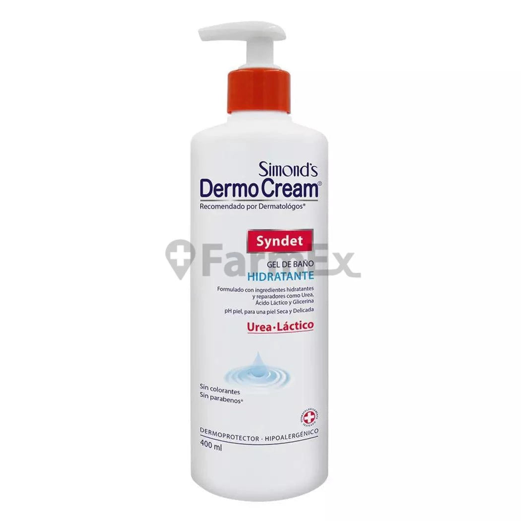 Simond's DermoCream "Syndet Urea" Gel de baño x 400 mL Simond's