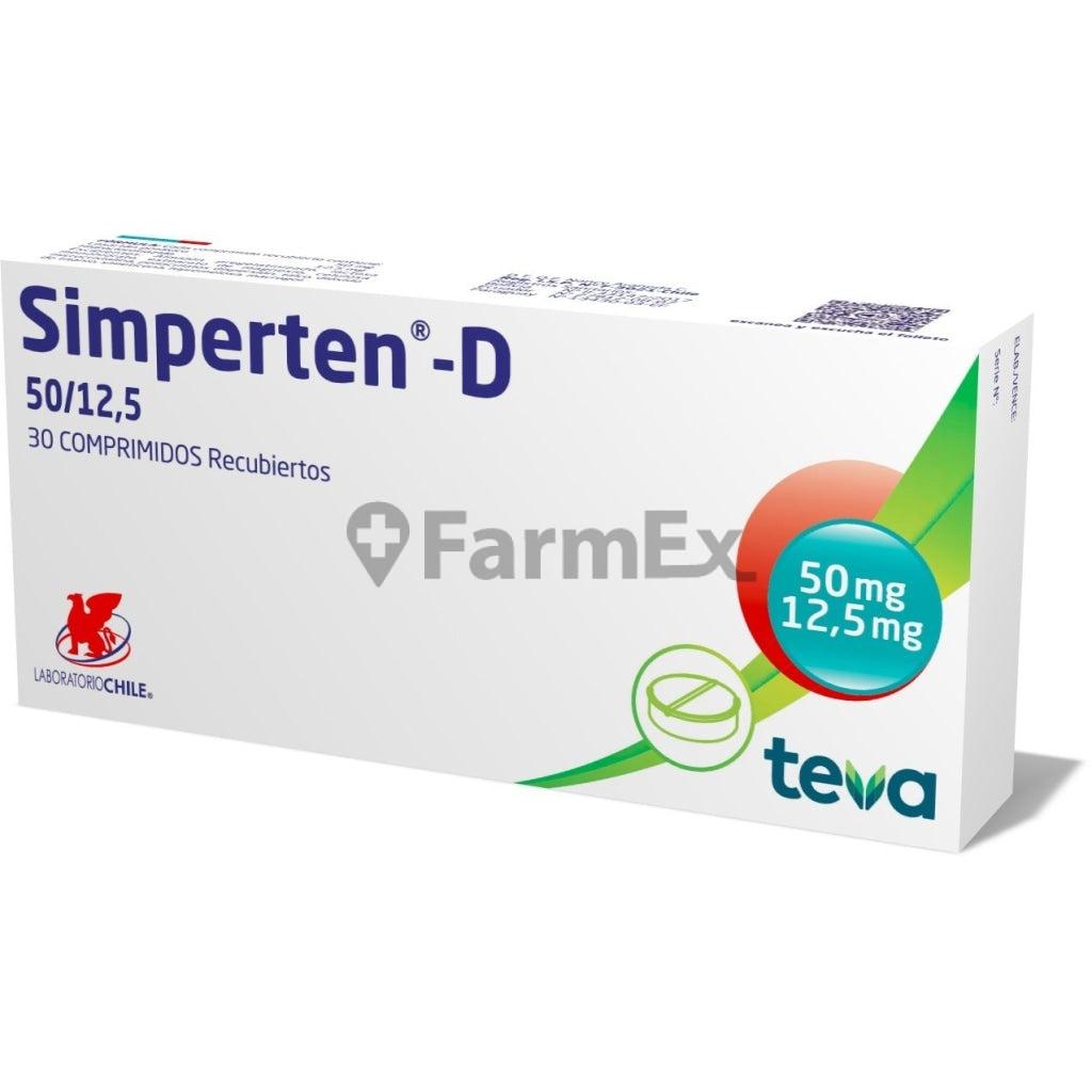 Simperten D 50/12,5 Comprimidos Recubiertos x 30 CHILE 