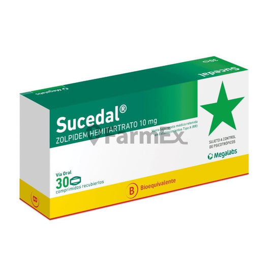 Sucedal 10 mg x 30 comprimidos (Venta solo en sucursal) Megalabs