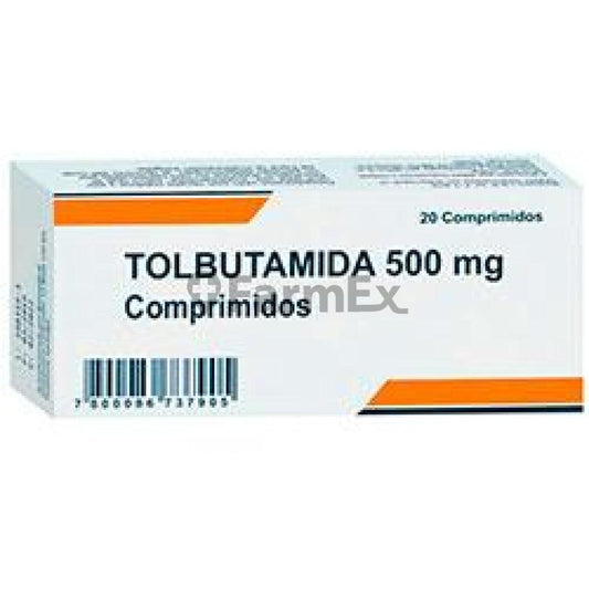 Tolbutamida 500 mg. x 20 Comprimidos BDH INDUSTRIES