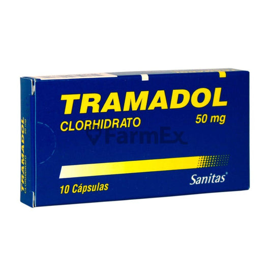Tramadol 50 mg x 10 cápsulas SANITAS