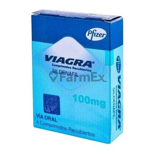 Viagra® 100 mg. x 4 Comprimidos Recubiertos PFIZER