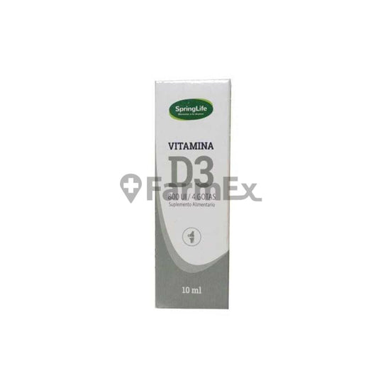 Vitamina D3 800 UI / 4 gotas x 10 mL SPRINGLIFE
