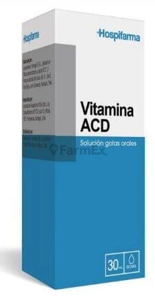 Vitaminas ACD solución para gotas orales x 30 mL HOSPIFARMA