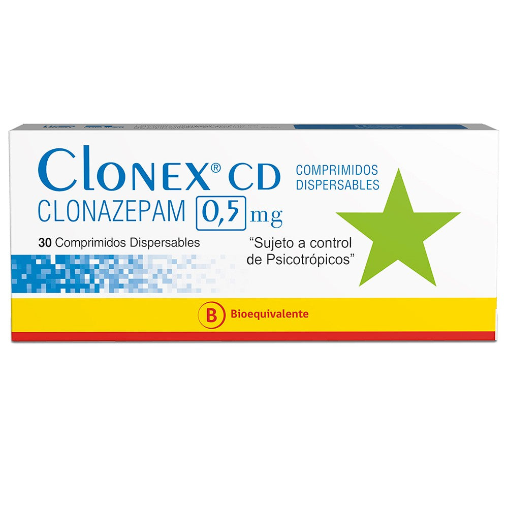 Clonex CD 0,5 mg x 30 comprimidos  (Venta solo en sucursal)