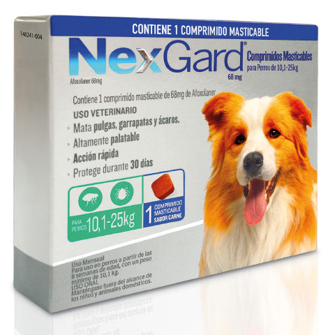 Nexgard 68 mg (10.1-25 kg) x 1 Comprimido Masticable