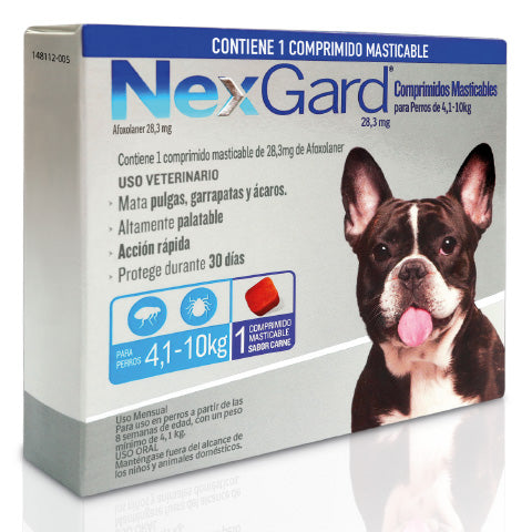 Nexgard 28.3 mg (4.1-10 kg) x 1 Comprimido Masticable