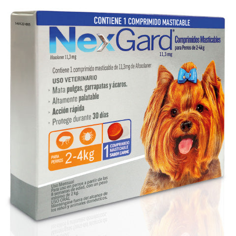 Nexgard 11.3 mg (2 - 4 kg) x 1 Comprimido Masticable