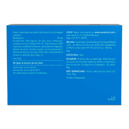 Mictium 50mg x 30 comprimidos de liberación prolongada