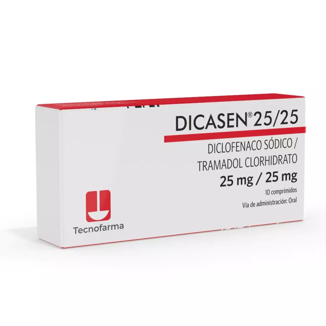 Dicasen 25/25 mg x 10 Comprimidos
