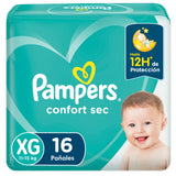 Pampers confort sec talla XG x 16 pañales