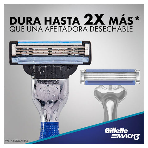 Gillette Mach 3 Pack Máquina Afeitar + 2 Cartuchos